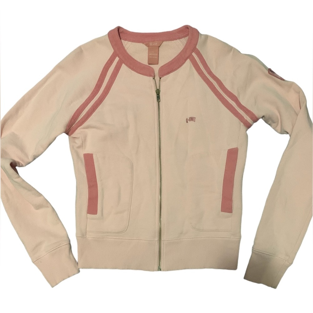 💗 Adorable vtg y2k era baby pink G-Unit zip up 💗